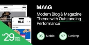 Maag Modern Blog & Magazine Theme with Outstanding Performance