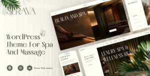 Serava Spa & Massage Salon Beauty Theme