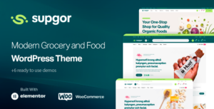 Supgor Grocery Store and Food WP Theme