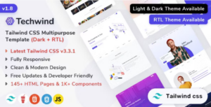 Techwind Tailwind CSS Multipurpose Landing Page Template